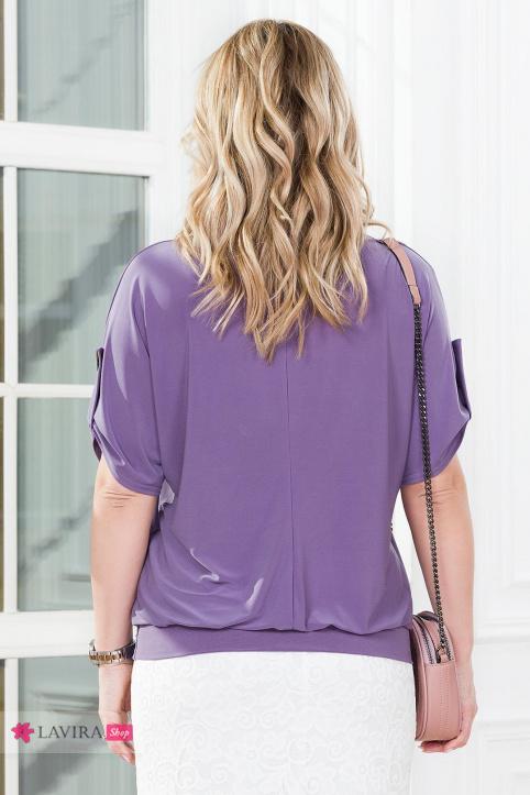 Блуза «Анна» серо-фиолетовый